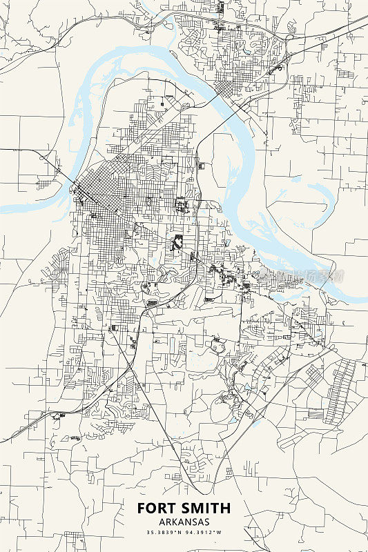 史密斯堡，阿肯色州矢量地图
