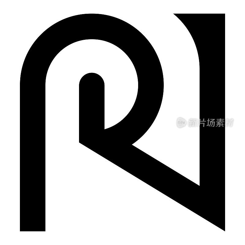 专业创新的初始RN标识和NR标识。字母RN或NR最小优雅的字母组合。优质商业艺术字母符号和标志