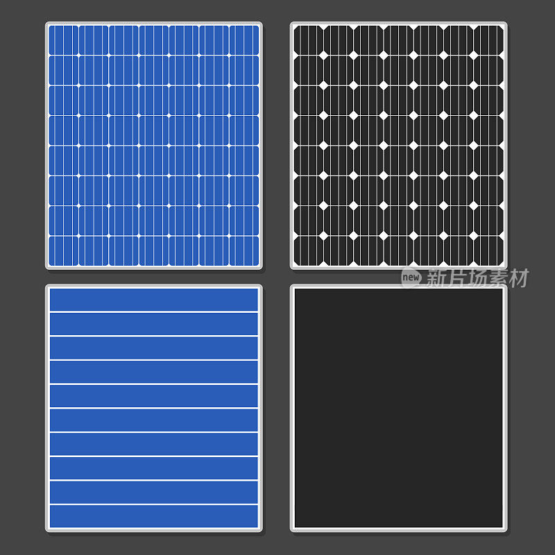 太阳能电池板矢量集