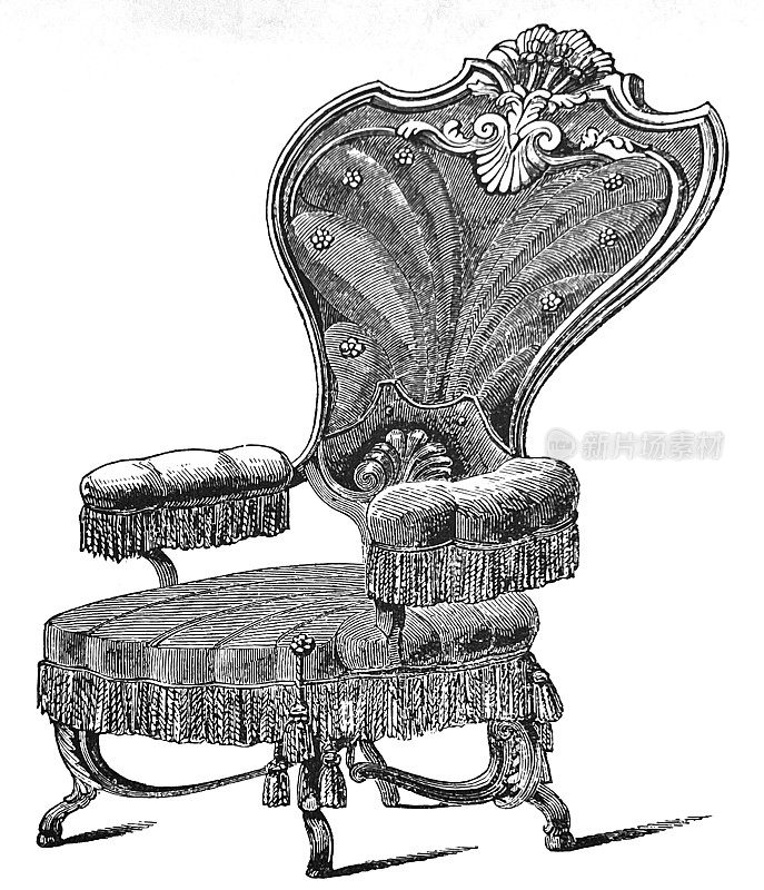 1851年伦敦水晶宫展览，华丽的扶手椅