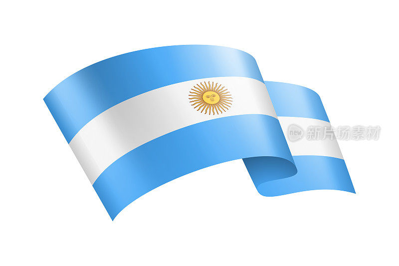 阿根廷国旗丝带。阿根廷国旗头旗。矢量股票插图