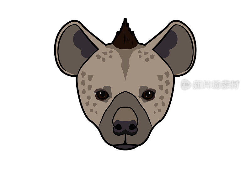 鬣狗头像艺术卡通动物形象艺术动物园吉祥物
