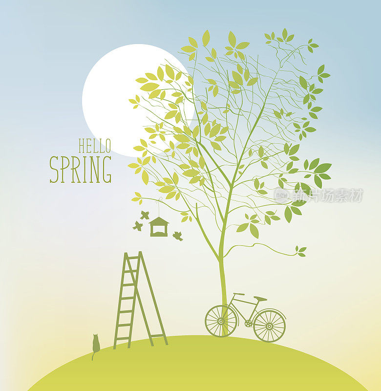 春景带树