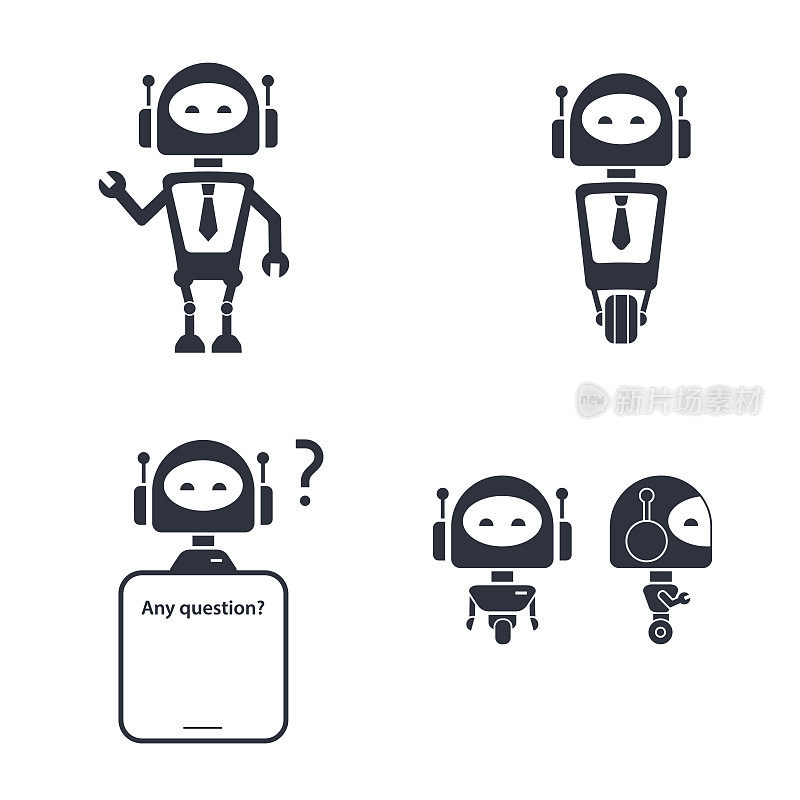 科技机器人在线客服图标