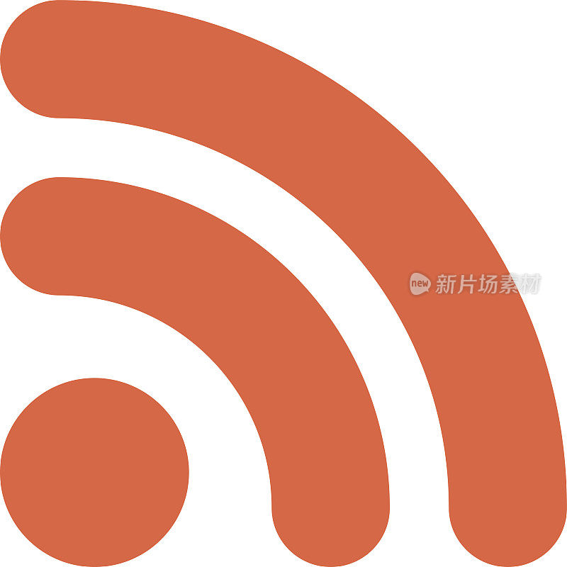 Wi-Fi信号图标或RSS标志按钮