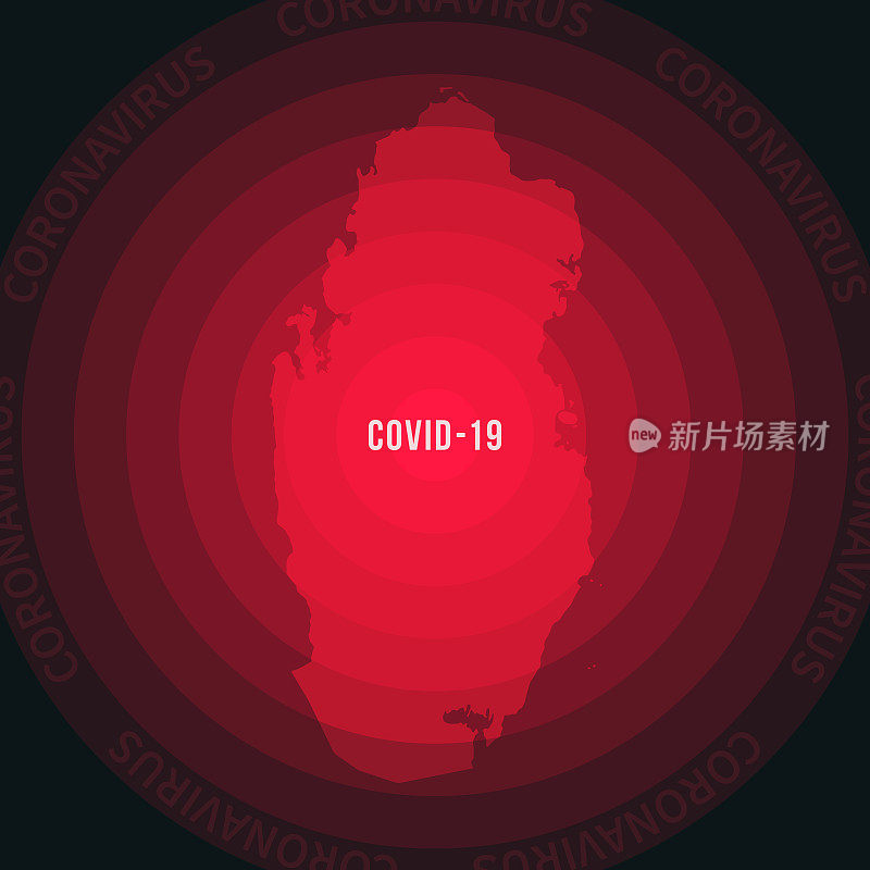 卡塔尔绘制了COVID-19传播情况地图。冠状病毒爆发