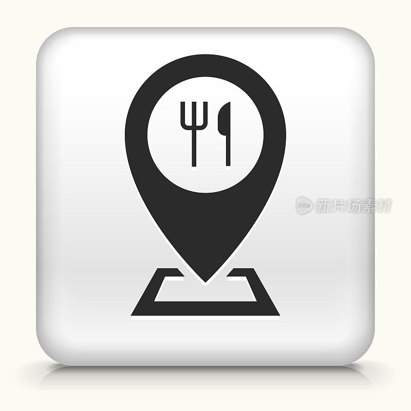 刀和叉餐厅地图指针图标