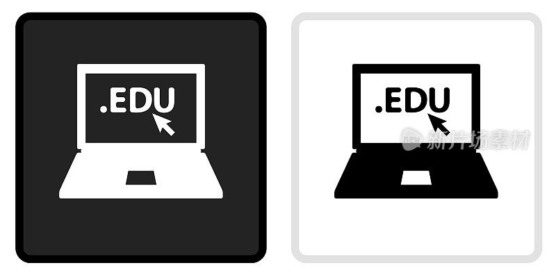 。edu图标上的黑色按钮与白色翻转