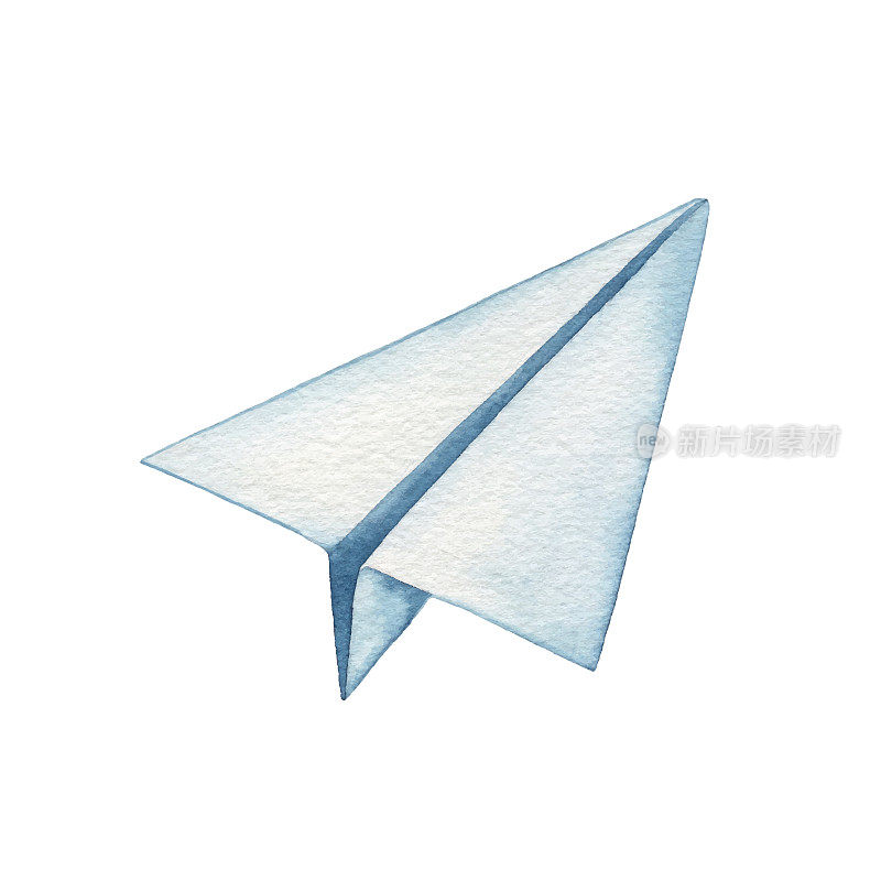 水彩纸飞机
