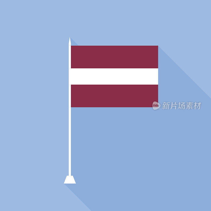 拉脱维亚的旗帜。
