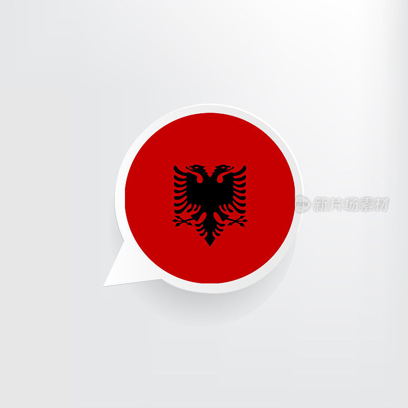 阿尔巴尼亚国旗演讲泡泡