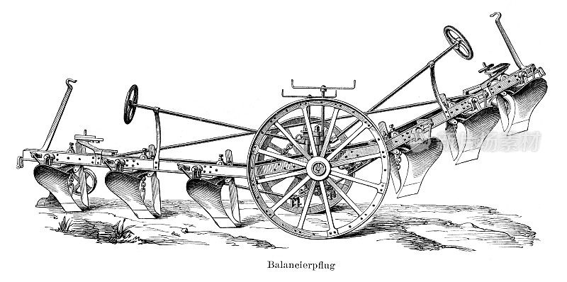 1897年蒸汽机农用犁机