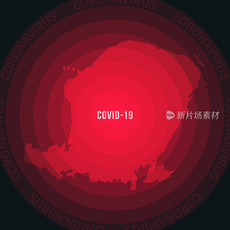 龙目岛COVID-19传播地图。冠状病毒爆发