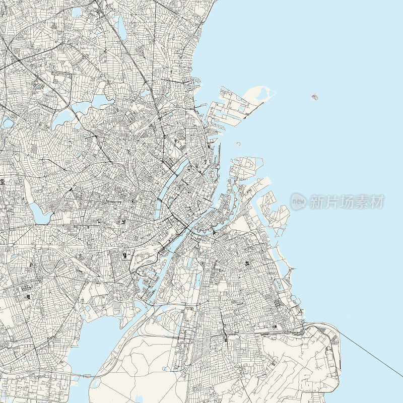 哥本哈根,丹麦矢量地图