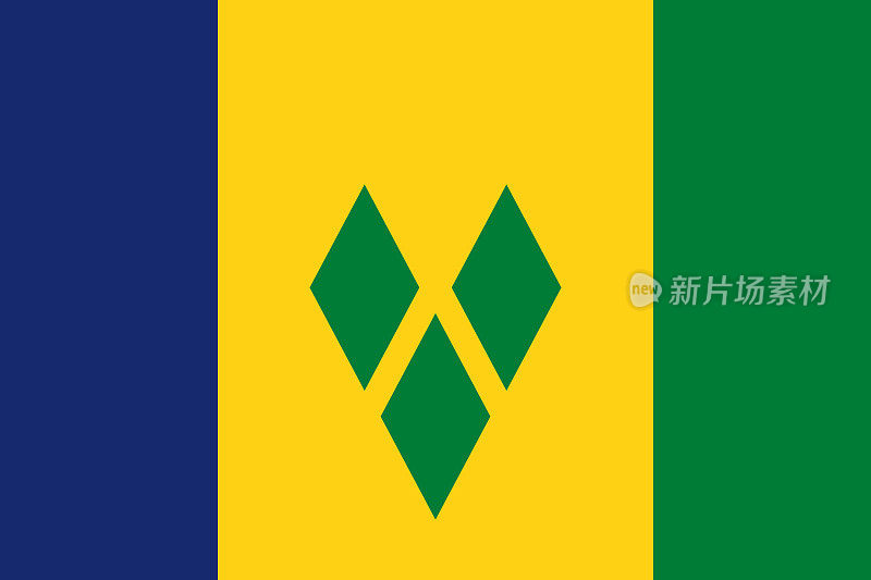 圣文森特和格林纳丁斯加勒比国旗
