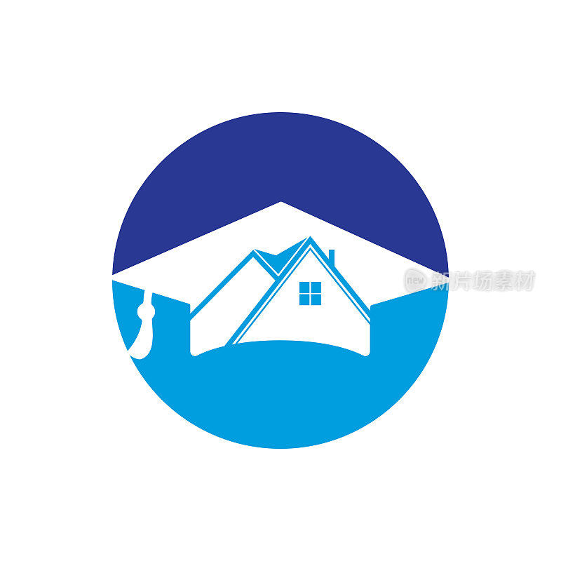 House学校教育标志设计。毕业帽和房子图标设计。