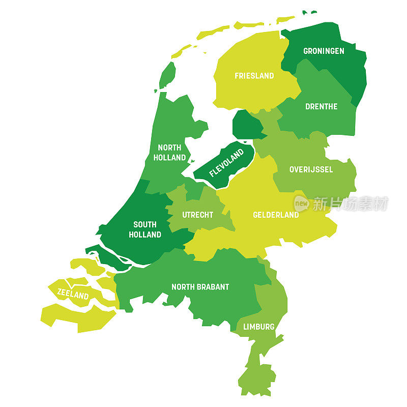 荷兰-各省地图