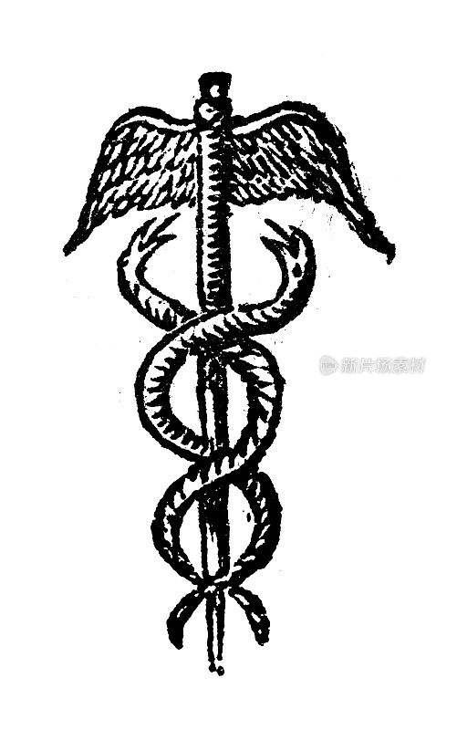 古玩雕刻插图:Caduceus