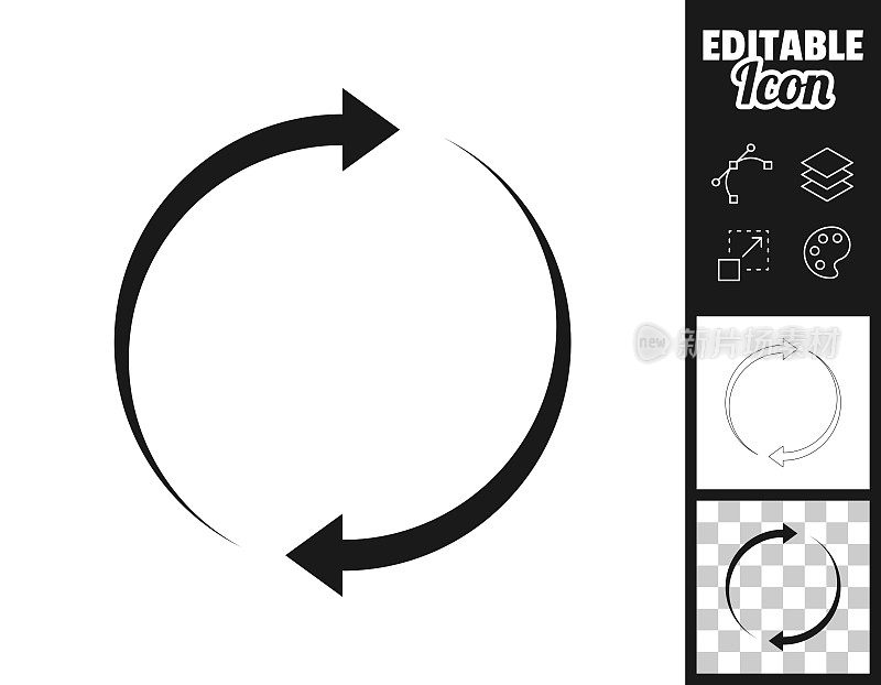 重新加载。图标设计。轻松地编辑