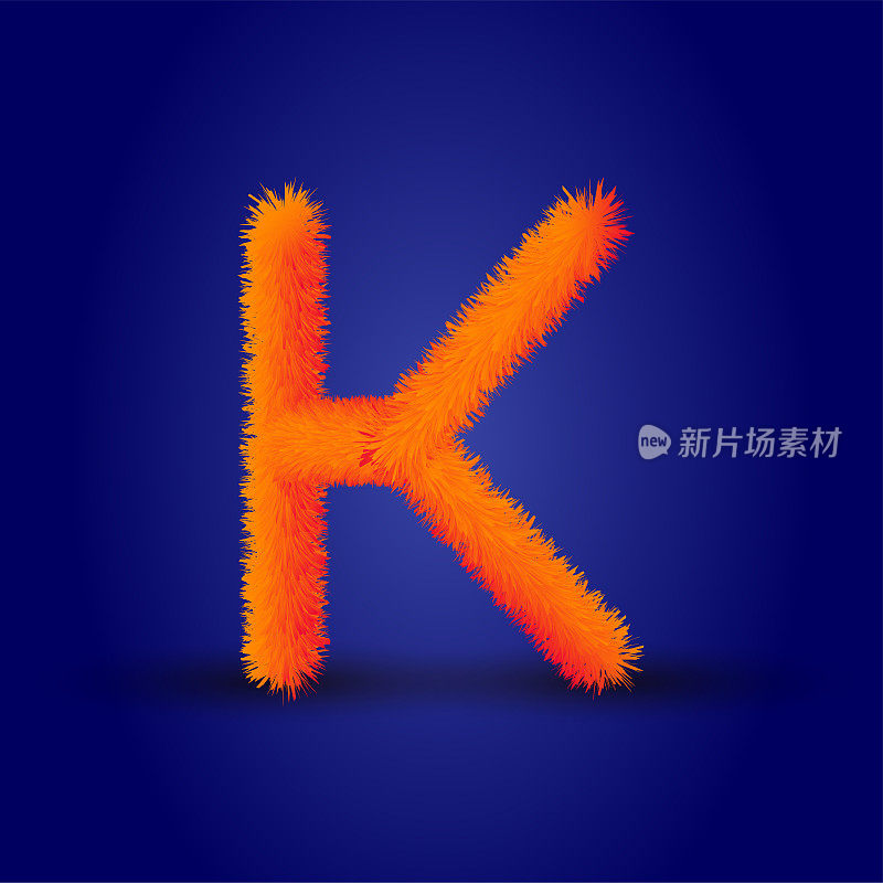 皮草中的字母K。