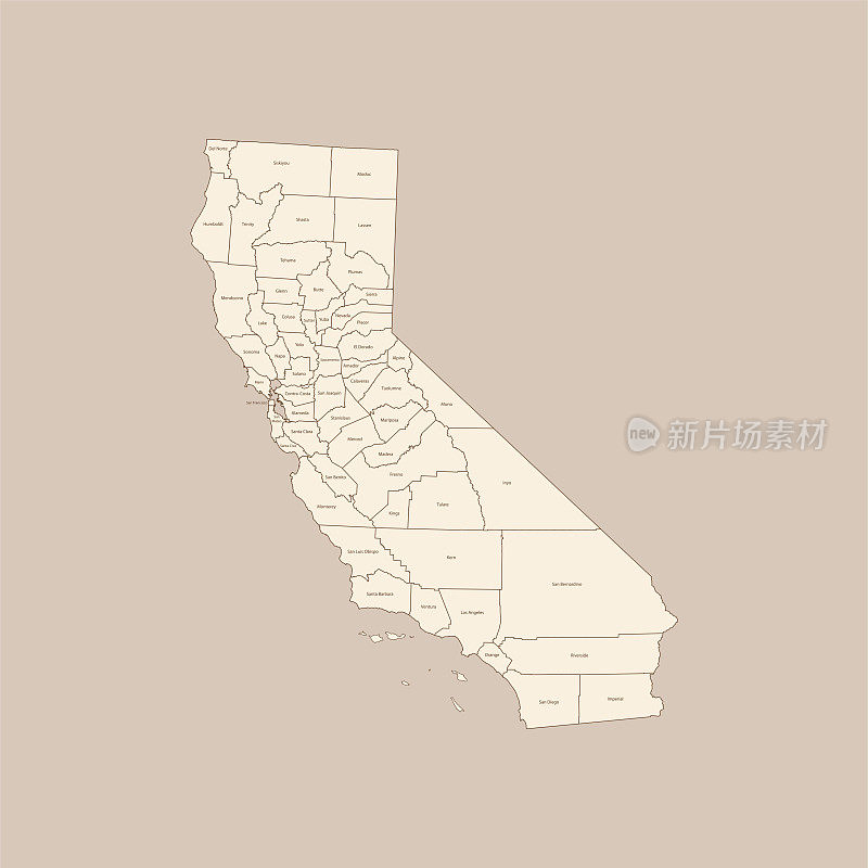 加州地图