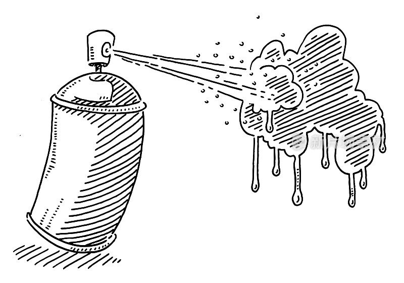 喷雾罐涂鸦绘画