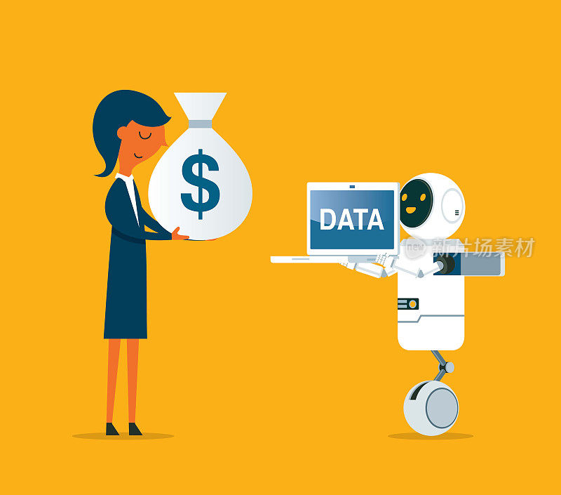 购买数据-机器人-女商人