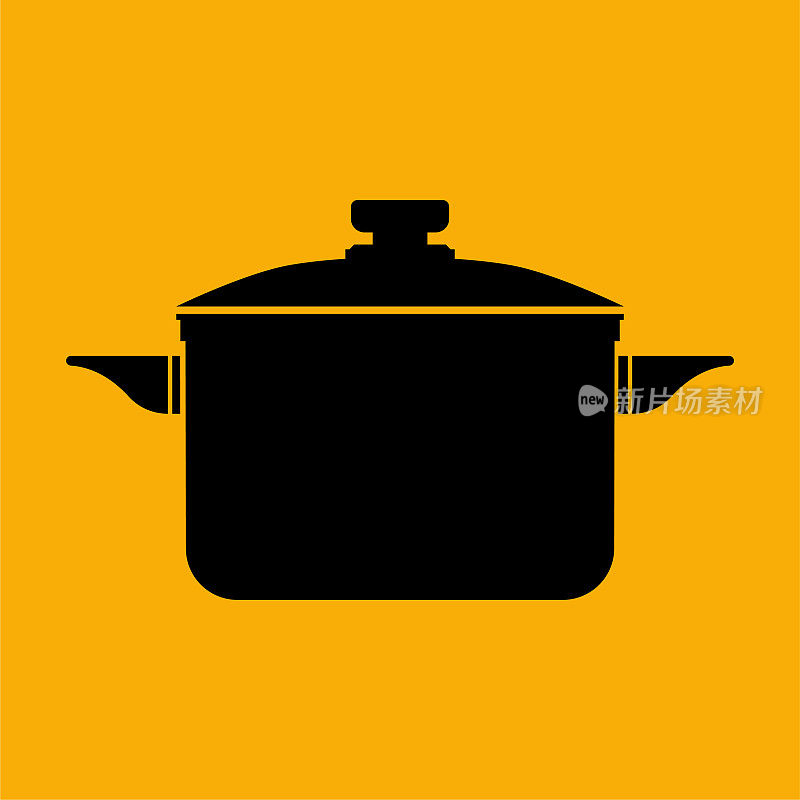 锅和平底锅图标。