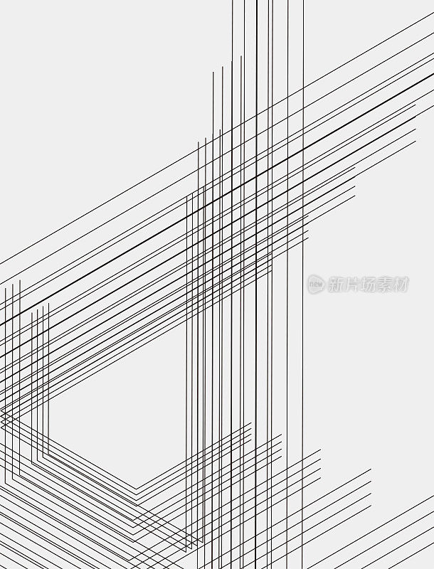 抽象的黑白极简主义线条图案背景设计