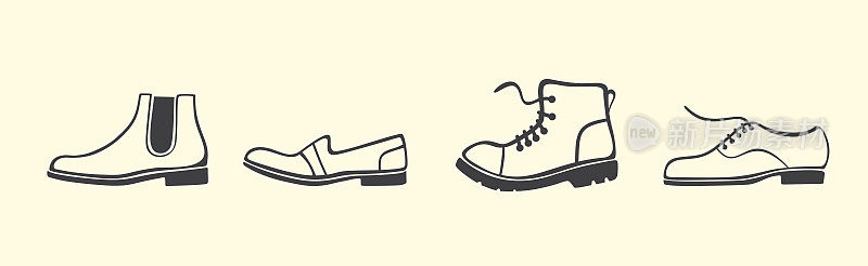 鞋、靴、鞋的图像颜色SVG设置。定制手工定制鞋，鞋履。靴匠,鞋匠,鞋匠。