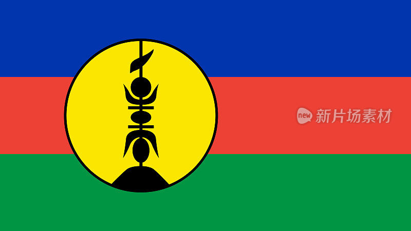 新喀里多尼亚国旗Eps文件-新喀里多尼亚国旗矢量文件