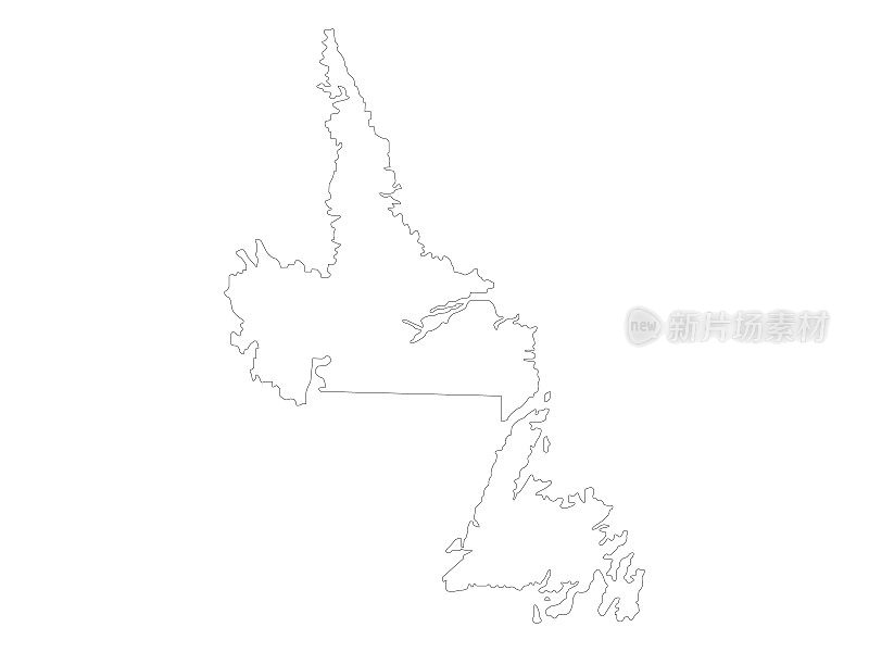 纽芬兰和拉布拉多地图