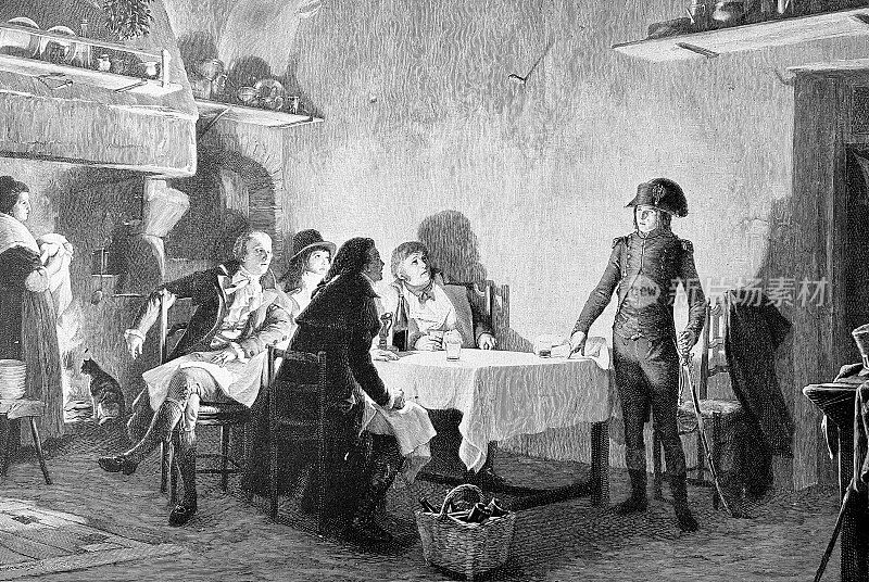 “布揆耳之夜”，1793年7月28日，波拿巴在布揆耳吃晚餐