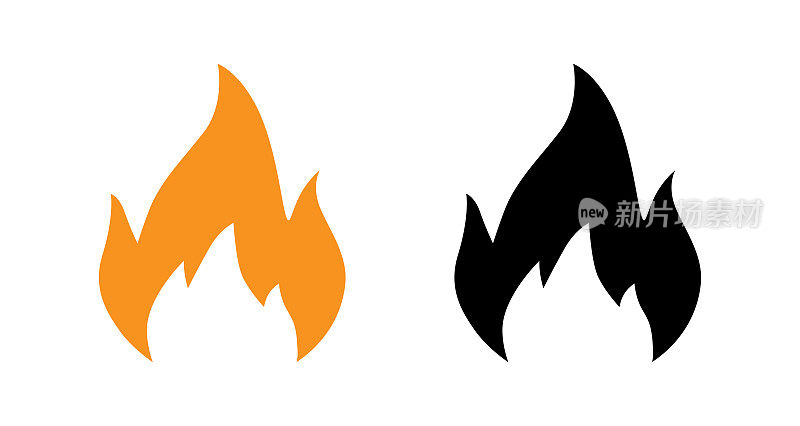 火焰符号火焰矢量图标