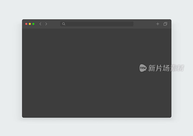 Web浏览器窗口模型黑色主题模板类似chrome
