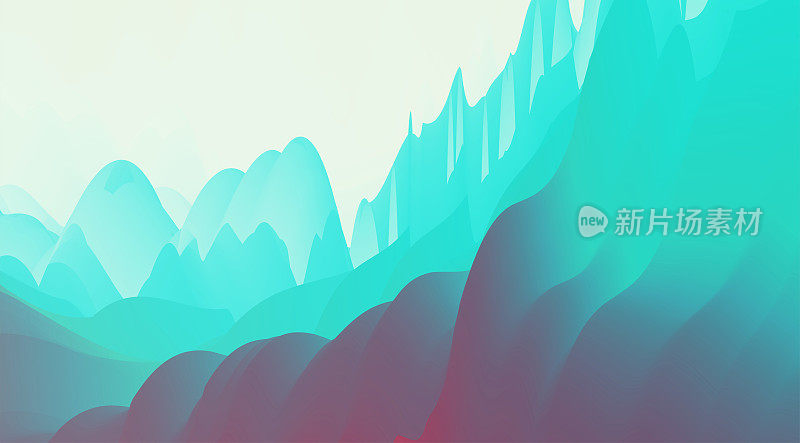 抽象色彩渐变水彩超现实山水山水图案背景