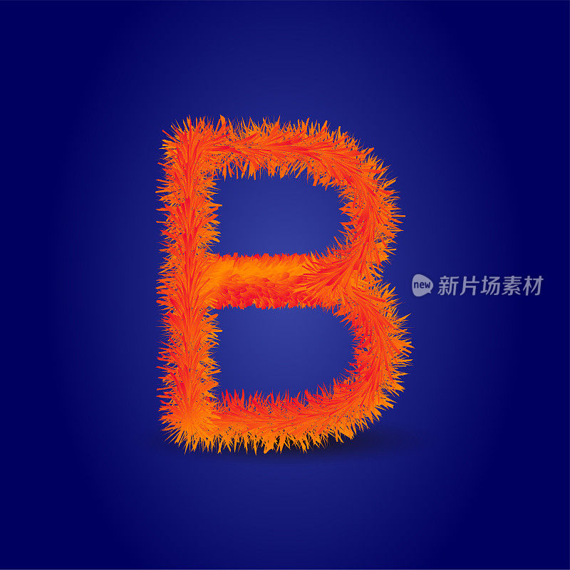 皮草中的字母B。