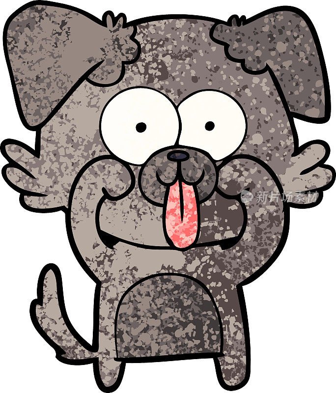 吐舌头的卡通狗