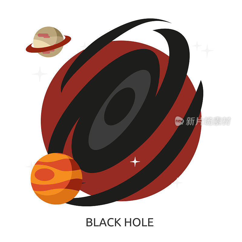 空间黑洞矢量图像