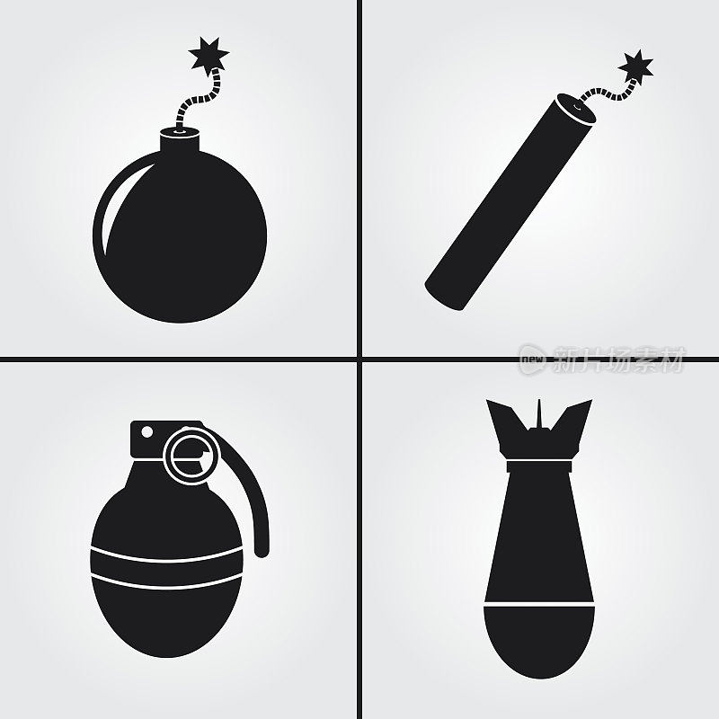 炸弹炸药手手榴弹图标