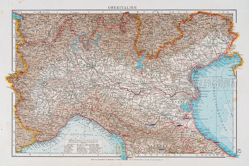 1896年意大利北部地图