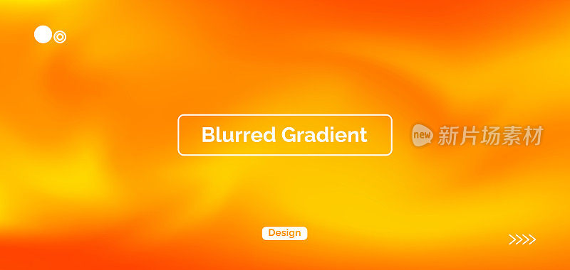 现代橙色，粉红色，红色和黄色梯度几何形状圆形设计在抽象模糊网格背景