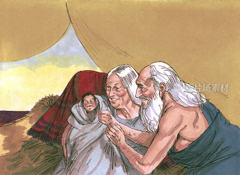 亚伯拉罕、撒拉和婴儿以撒