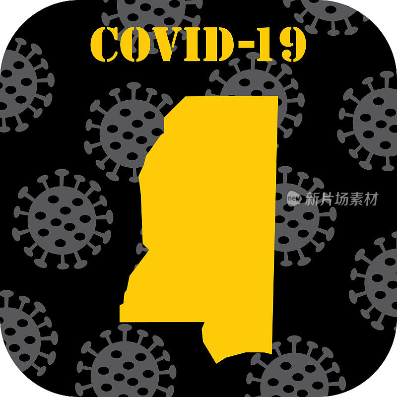 COVID-19密西西比地图图标