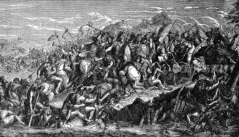 公元前5世纪，波斯军队在塞姆皮莱战役中向斯巴达军队发起冲锋