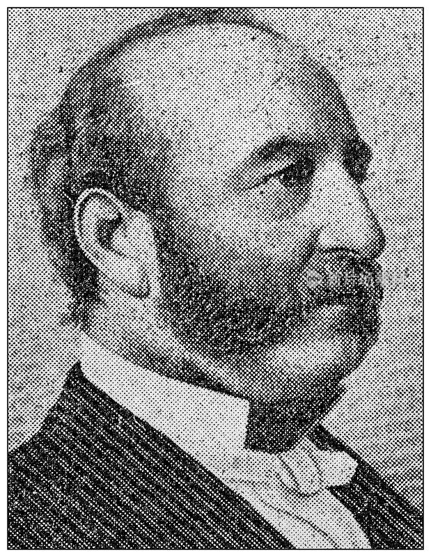 著名人物的古董肖像:乔治・W・霍克