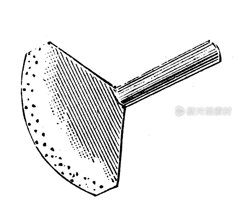 古董雕刻插图:浇水工具