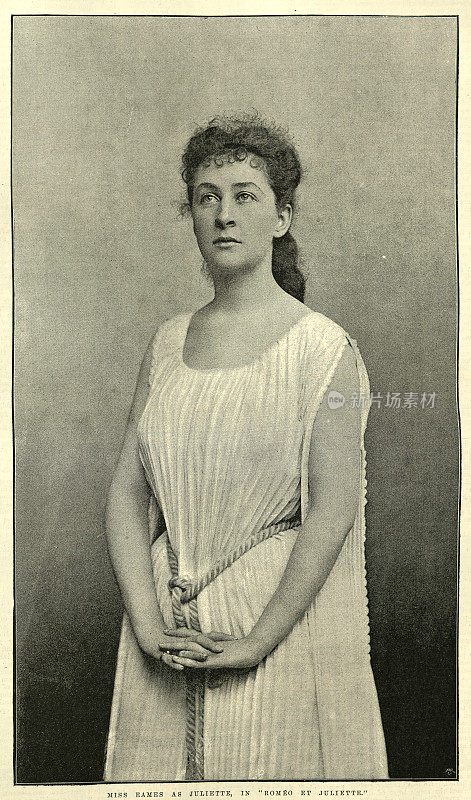 艾玛・埃姆斯，美国女高音，饰演朱丽叶，19世纪，19世纪，维多利亚时代