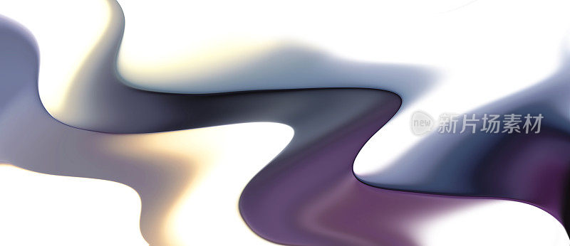 现代多彩的流动海报。波浪液体形状在多色抽象背景。