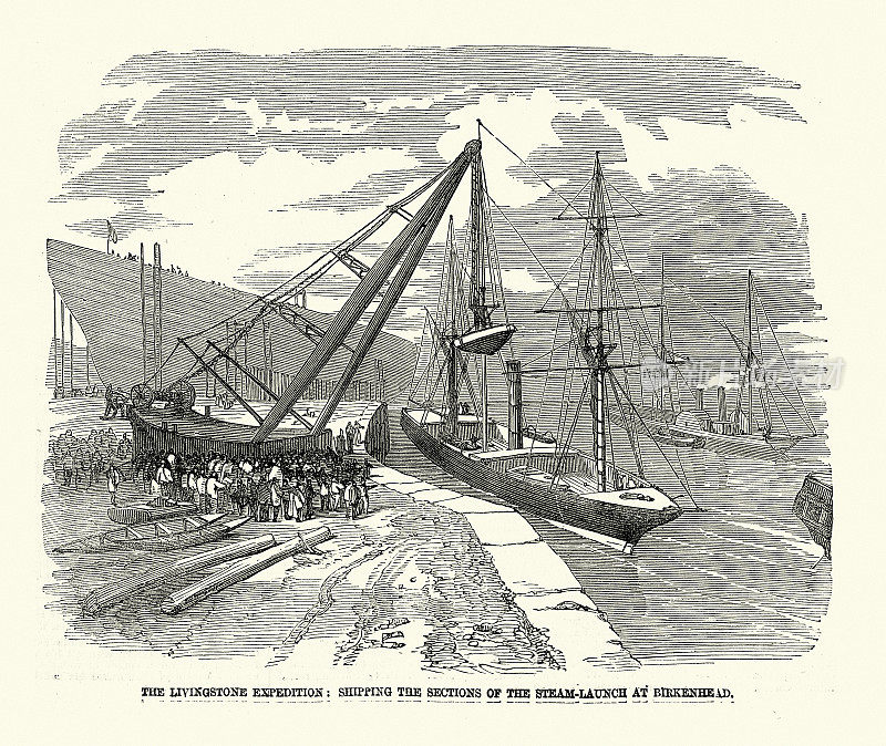 1858年利文斯通探险队，19世纪19世纪50年代，伯肯黑德蒸汽船的船运部分